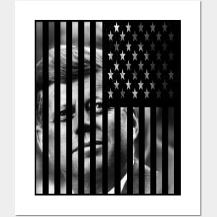 JFK - American Flag Posters and Art